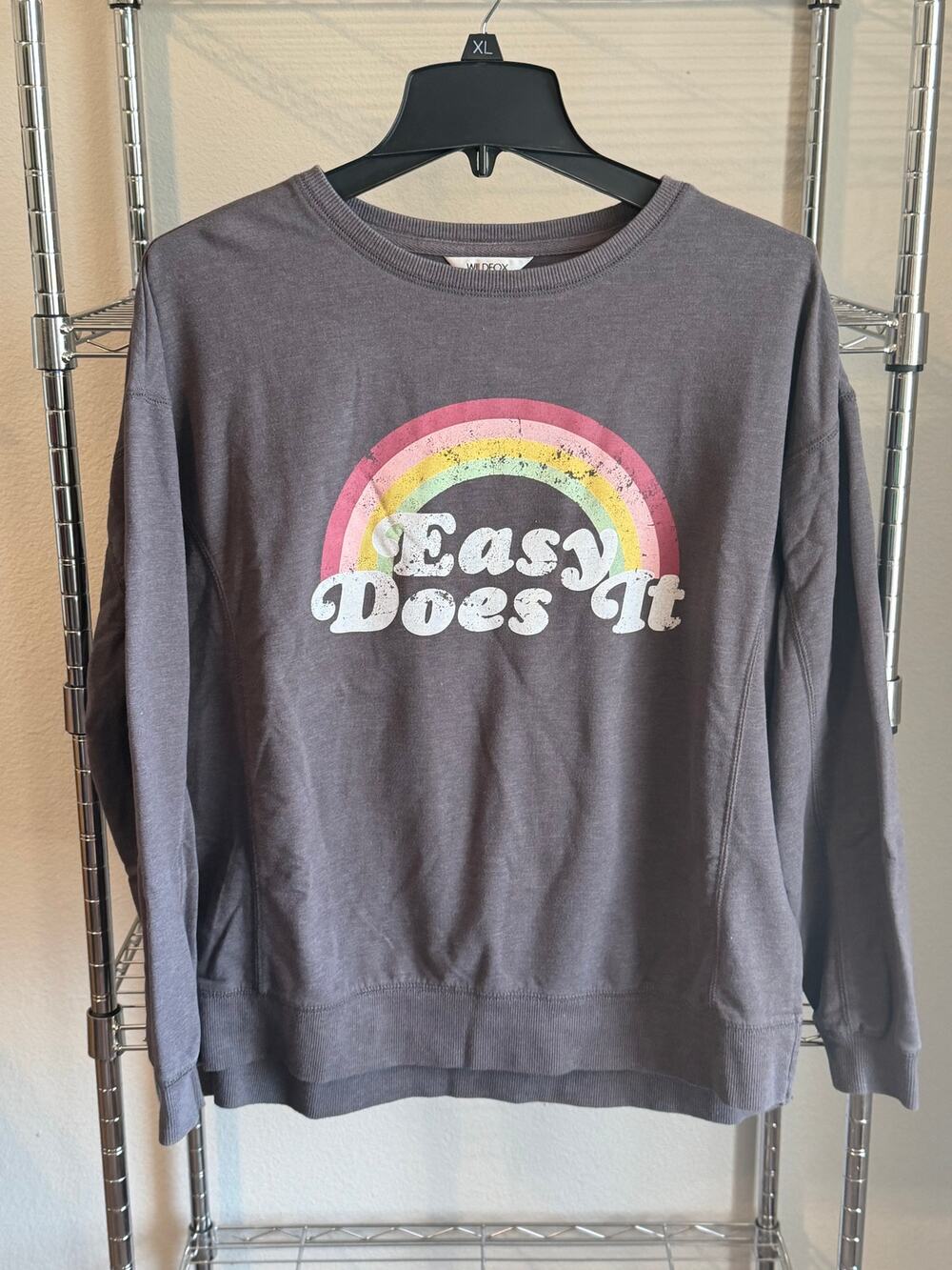 Wildfox "Easy Does It" Sweatshirt - Women's Small Gray